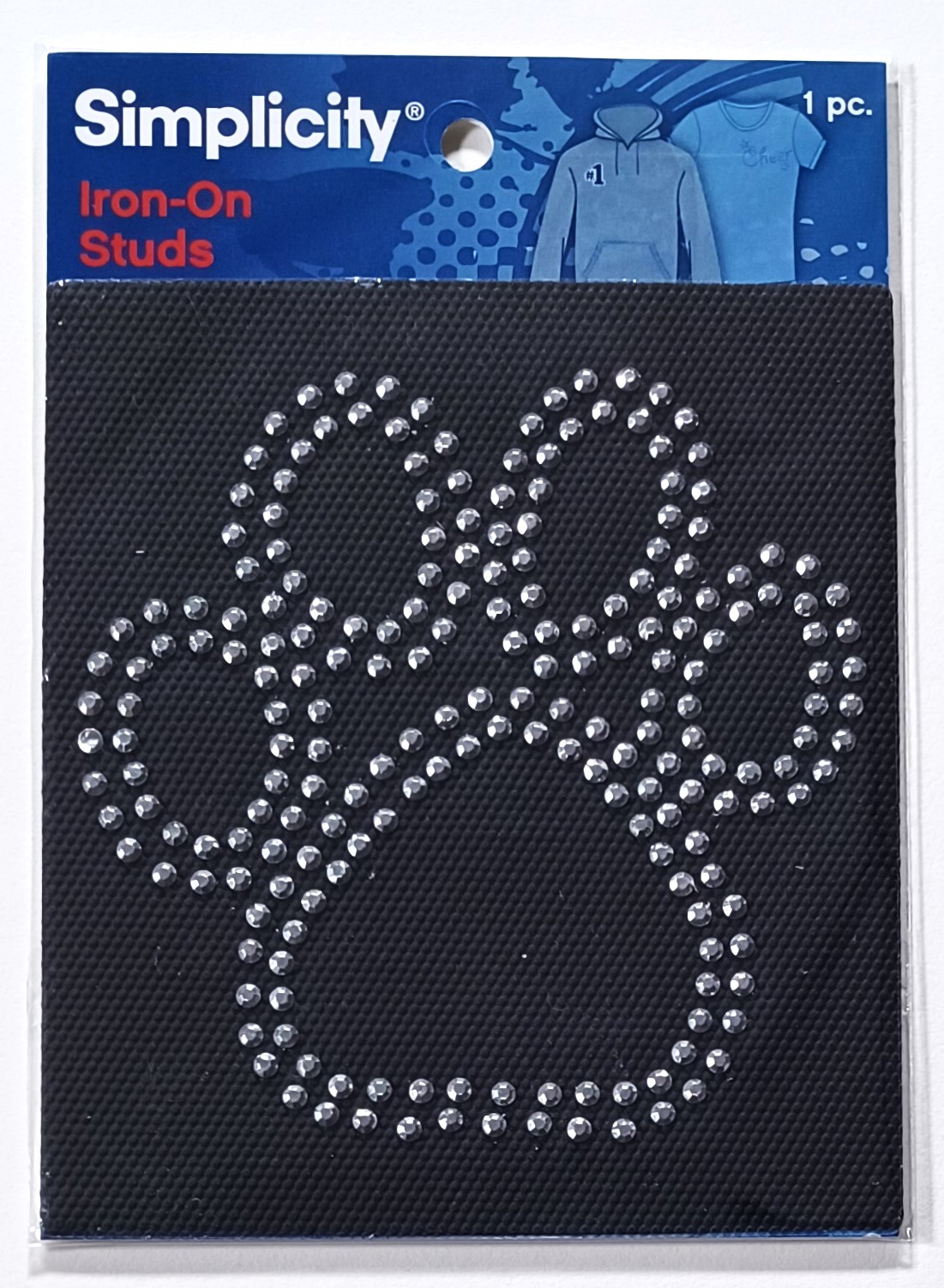 Metal Studs Paw Print Iron On