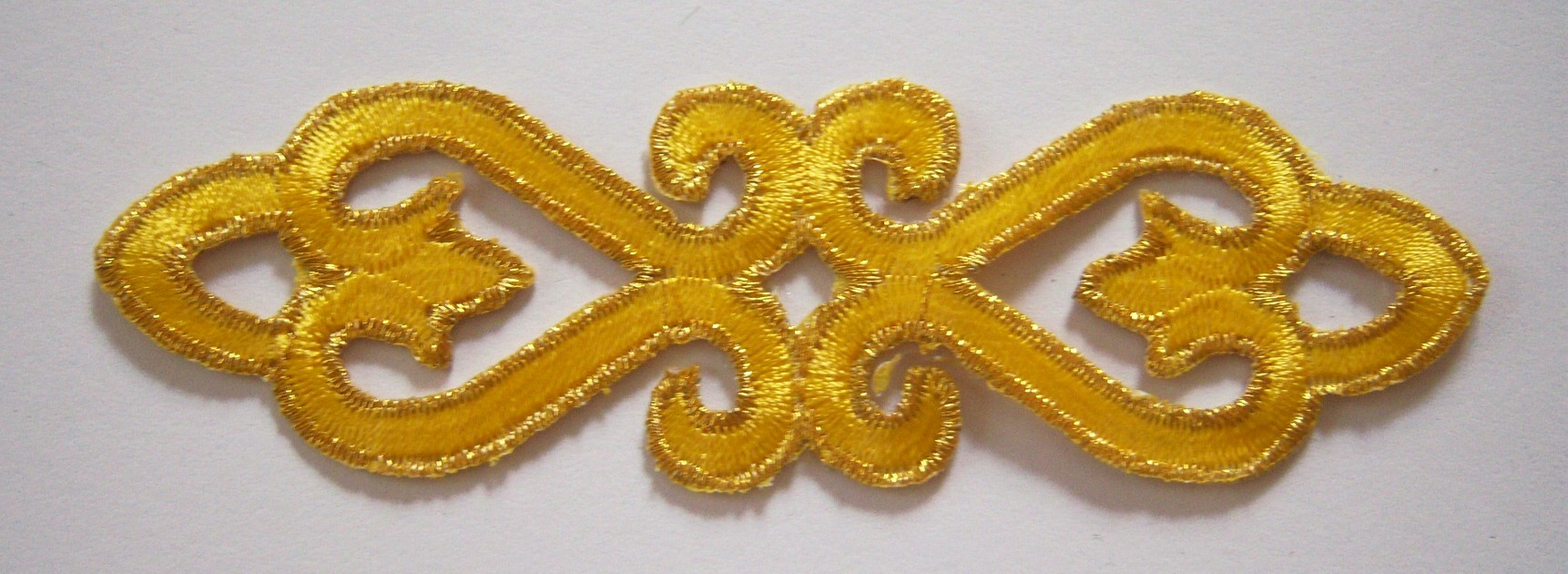 Gold Metallic Scroll Applique