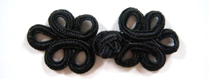 Black 5 Loop 1 1/8" x 2 5/8" Frog Closure