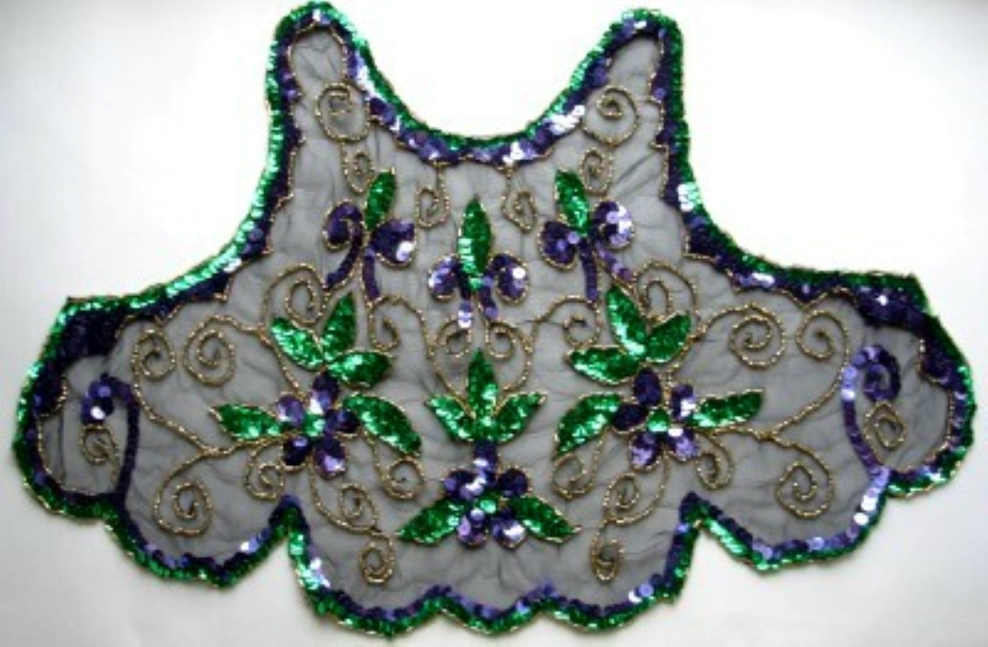 Kelly/Violet Sequin/Gold Tulle 20" Bodice