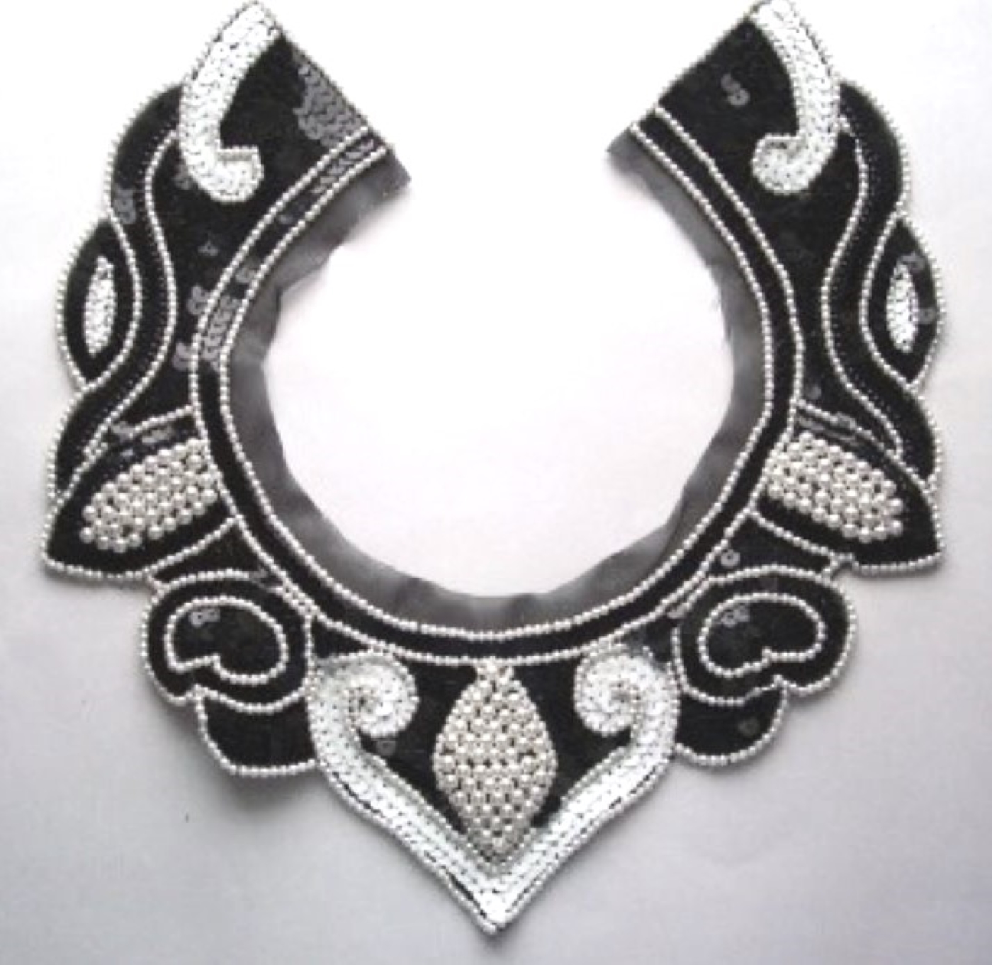 Black/White Bead 16 1/2" Sew On Yoke