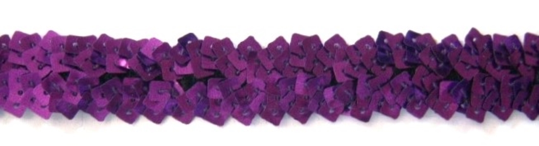 Grape 7/8" Square Stretch Sequin Trim