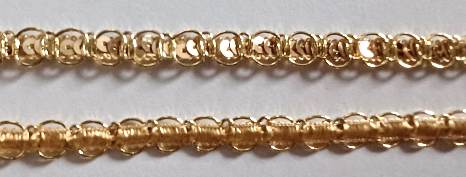 Gold/Gold Sequin 3/8" Braid