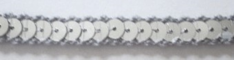 Silver Sequin 3/8" Braid