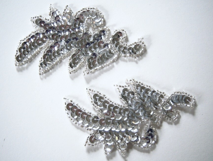 Silver Beaded 3 3/4" Pair