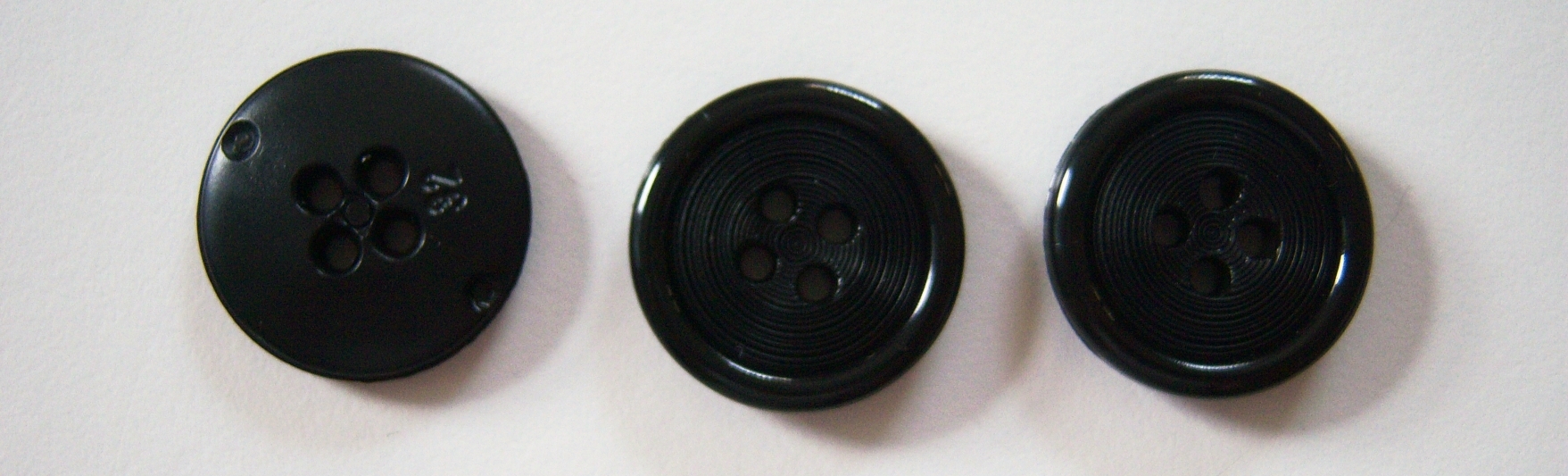 Black Record 13/16" Poly Button