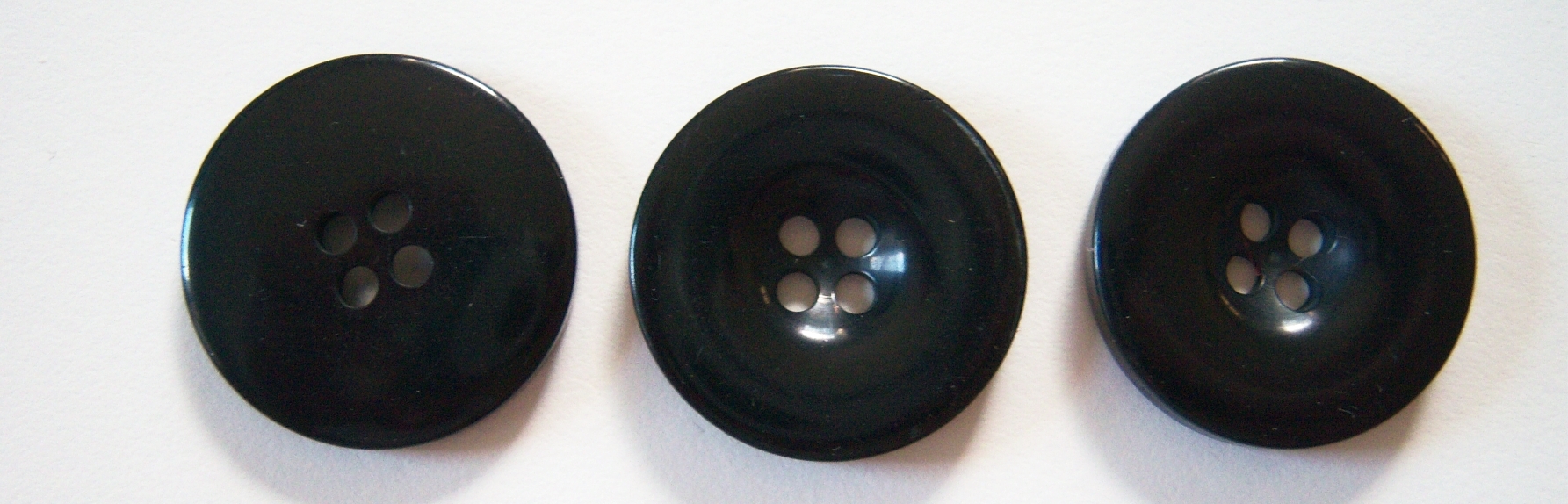 Shiny Black 7/8" Poly Button