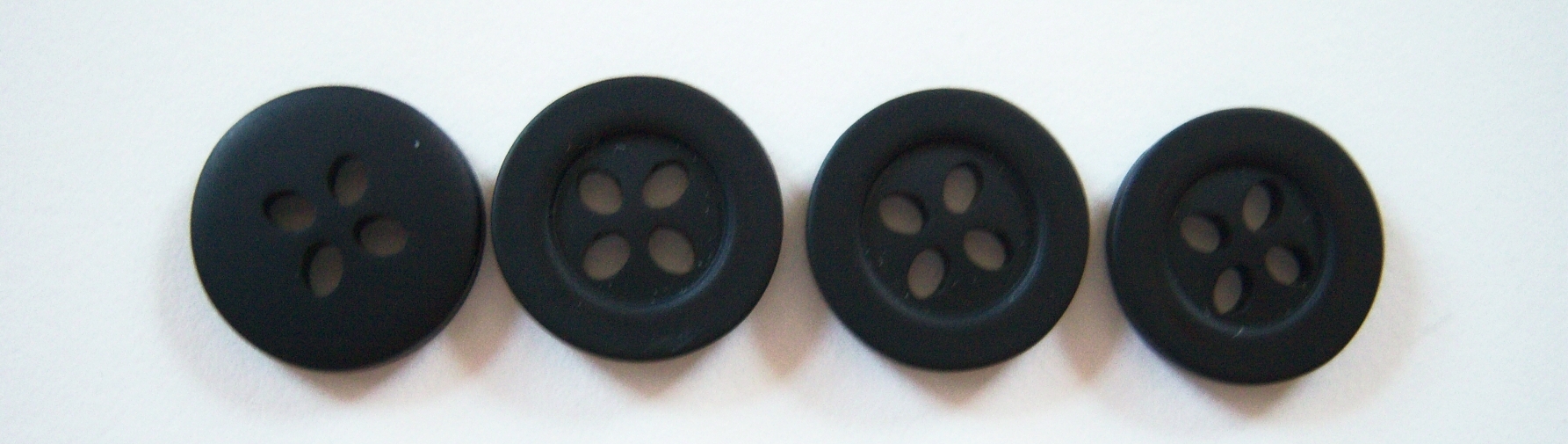 Matte Black Oval Holes 9/16" Button