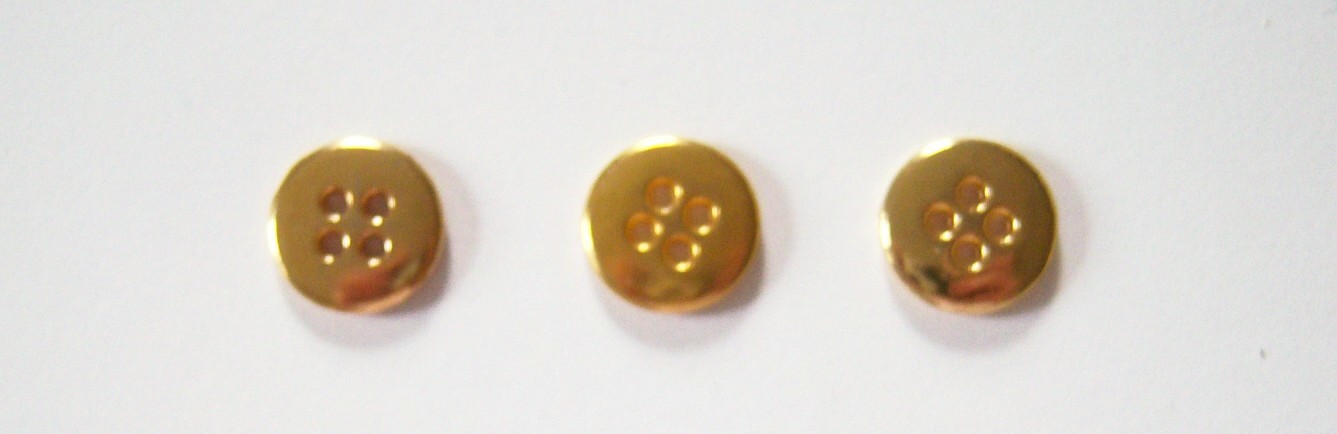 Shiny Gold Metallic Metal Button