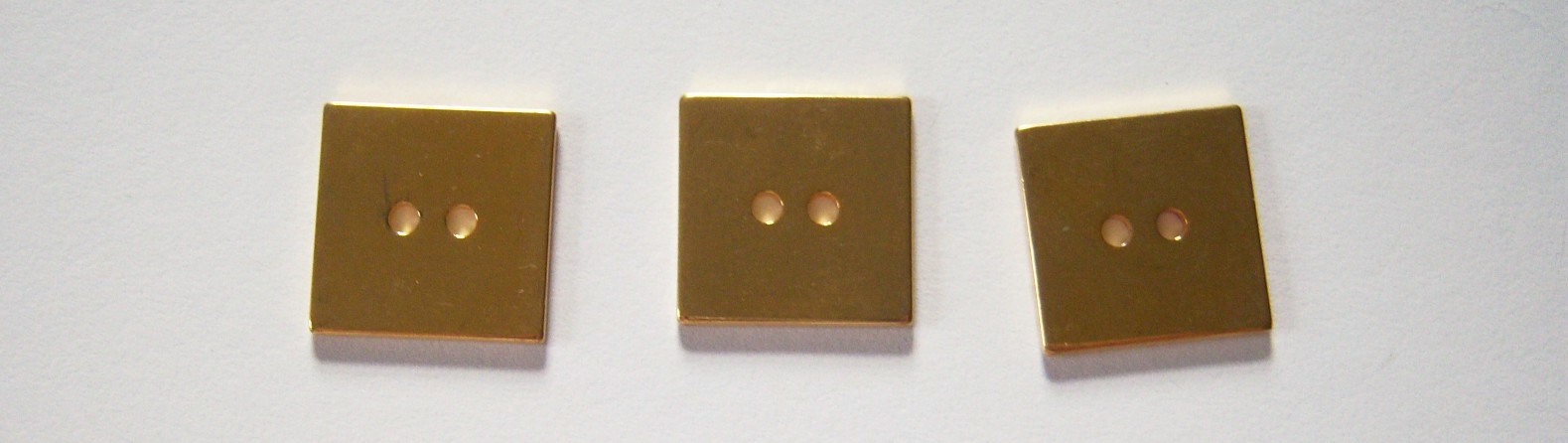 Gold Square Metal 3/4" Button
