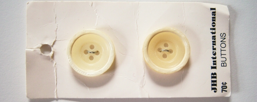 Ivory/Cream 13/16" Button Card