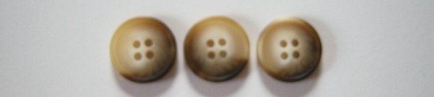 Beige/Brown 9/16" Button