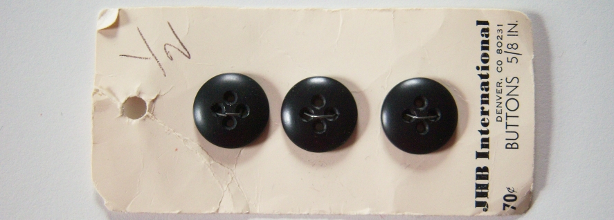 Matte Black 5/8" Three Button Card