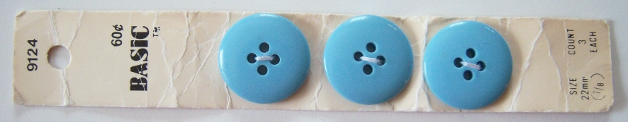 Basic Robins Egg 7/8" Button Card