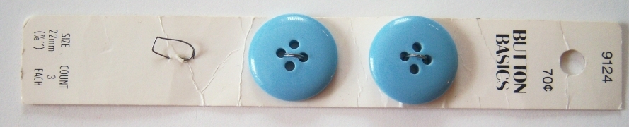 Basic Robins Egg 7/8" Button Card