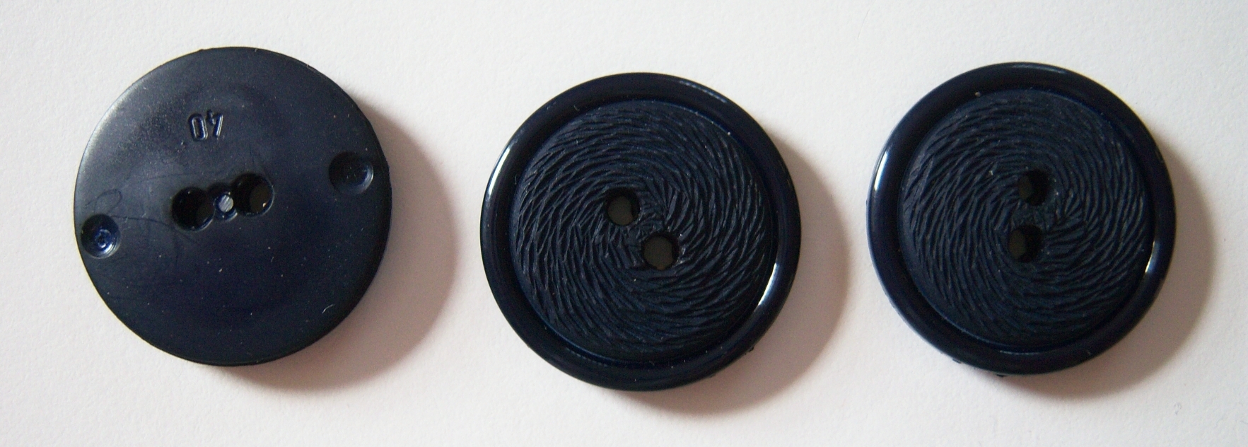 Dark Navy 1 1/8" 2 Hole Button