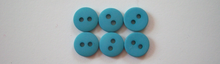 Matte Aqua 1/2" Poly 2 Hole Button
