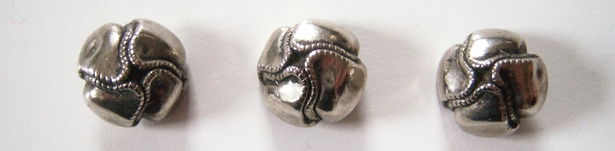 Silver Ball 3/4" Shank Poly Button