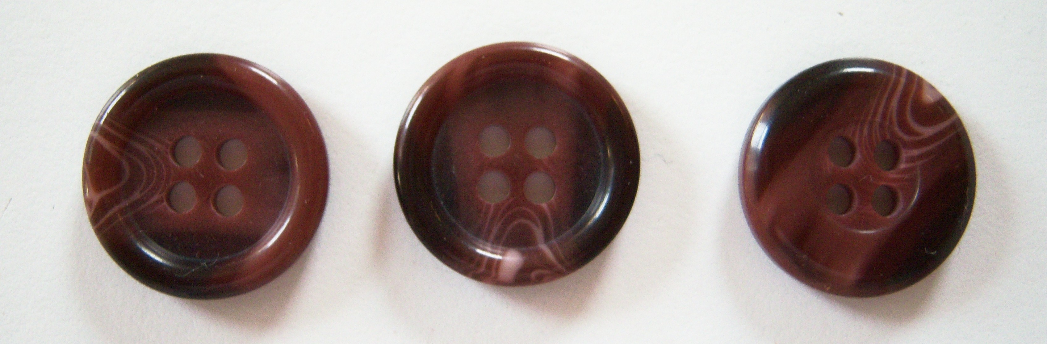 Shiny Mahogany Marbled 3/4" Button
