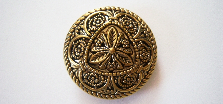 Gold/Black 1 1/2" Shank Poly Button