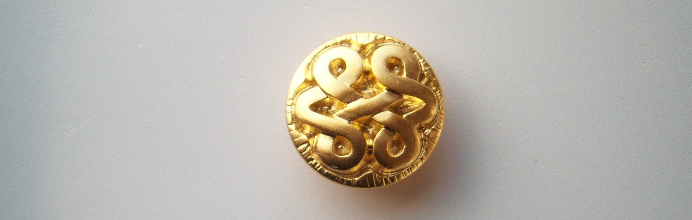 Matte Gold Scroll 15/16" Shank Poly Button