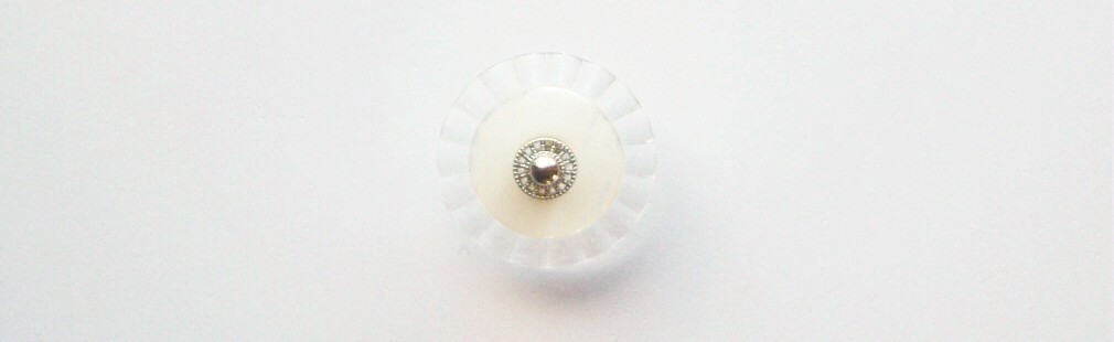 Clear/Ivory/Silver 7/8" Shank Button