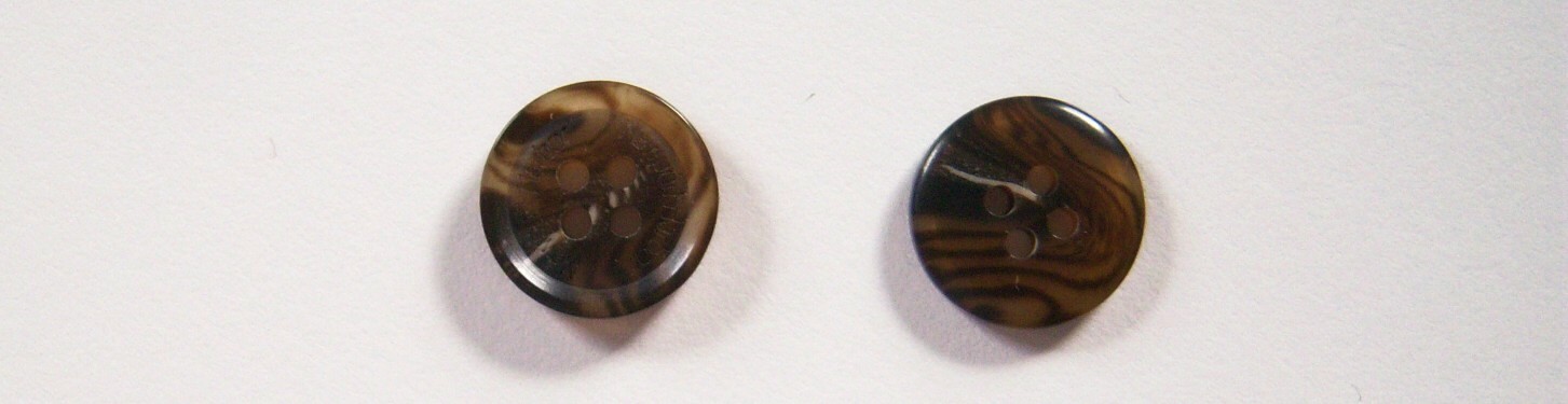 Newport Harbor Khaki Marbled 5/8" Poly 4 Hole Button