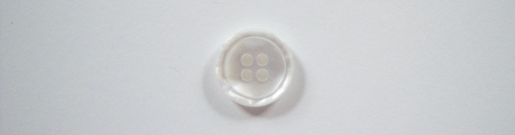 White Pearlized 3/4" 4 Hole Button