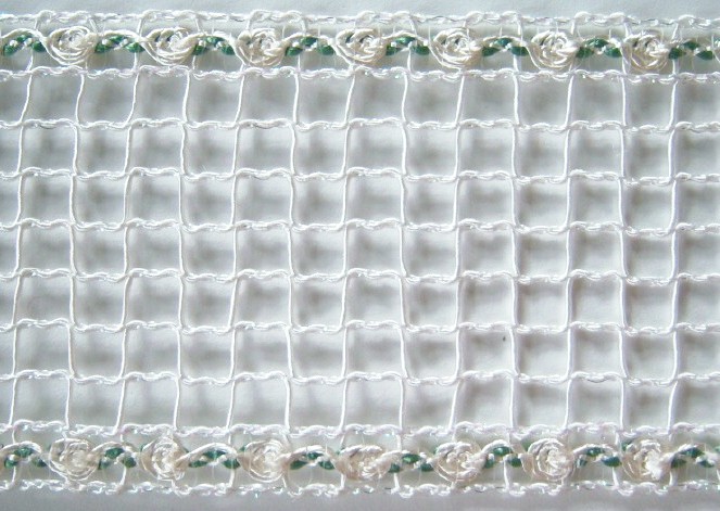 White Irid/Ivory/Green Rosebraid