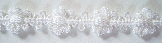 White 1/2" Pouf Braid