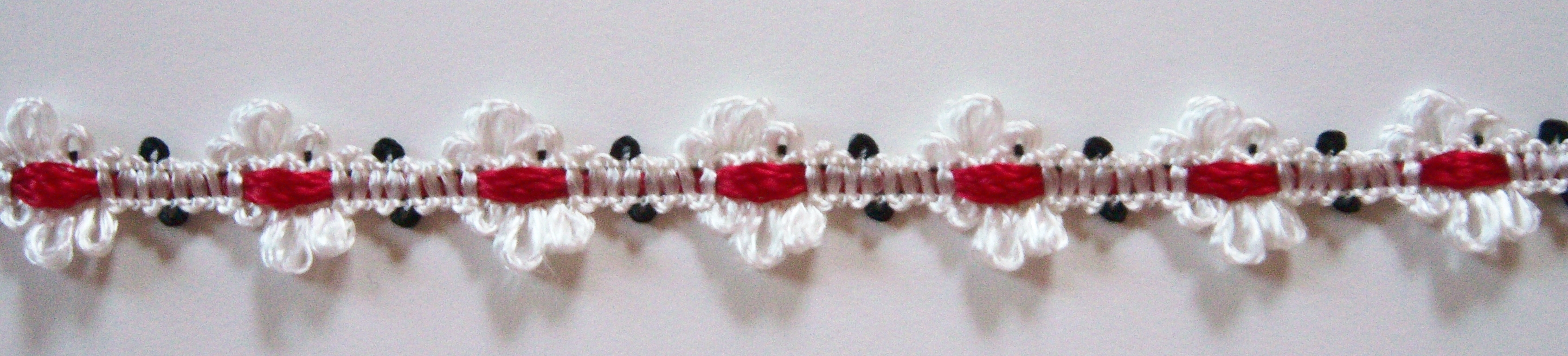 White/Wine/Black 9/16" Braid