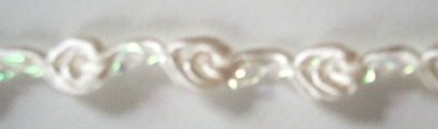 Ivory Iridescent 1/4" Rosebraid