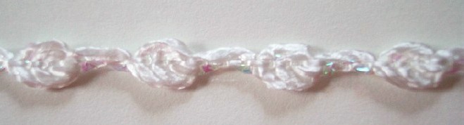 White Iridescent 1/4" Rosebraid