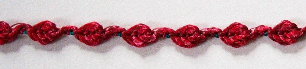 Red/Green 1/4" Rosebraid