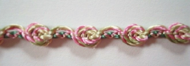 Pink Multi 1/4" Rosebraid