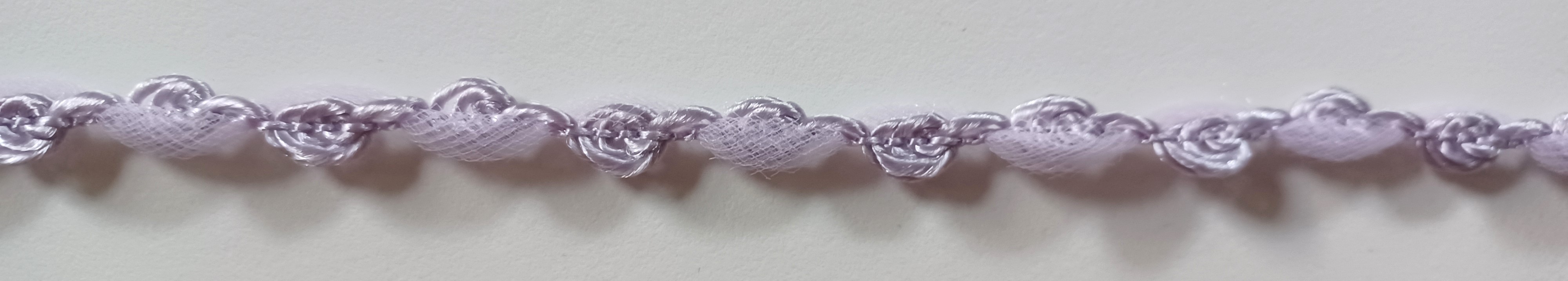Orchid/Orchid Tulle 3/8" Rosebraid