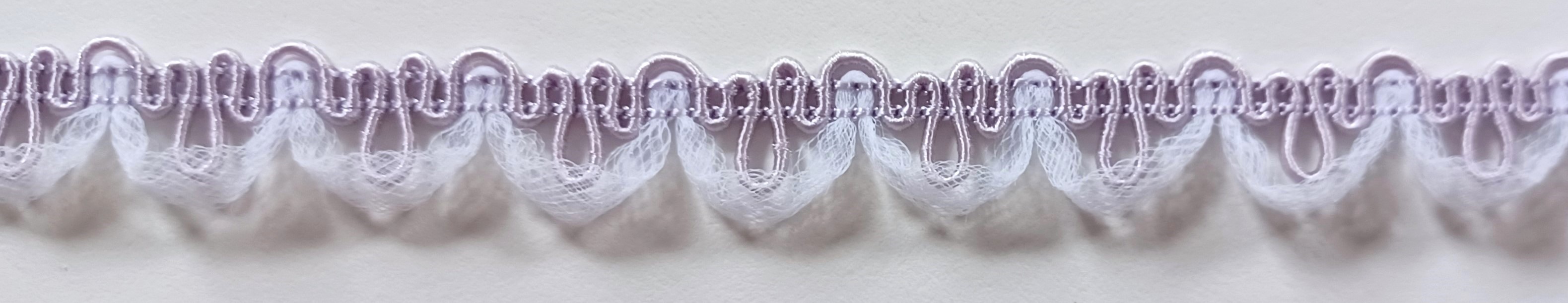 Orchid/White 5/8" Tulle Loops