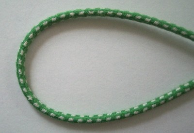 Green/White 1/8 Inch Cord Elastic