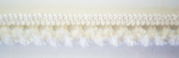 Ivory Chenille 7/16 Inch Elastic