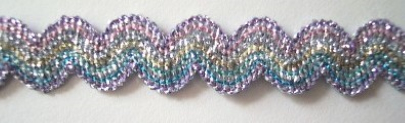 Pastel Metallic 9/16 Inch Wavy Elastic