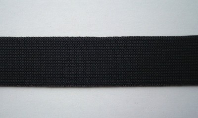 Black Soft Knit 1 Inch Elastic