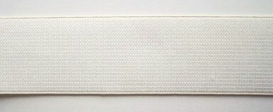 White Soft Knit 1 Inch Elastic