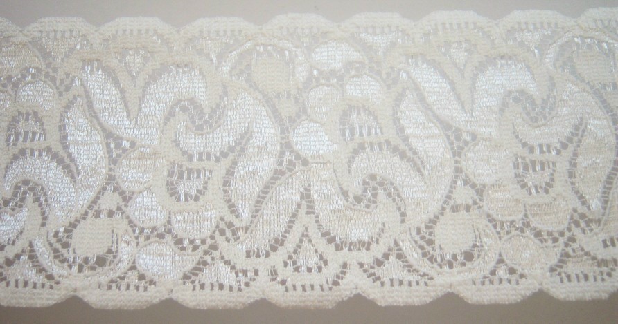 Ivory 3" Stretch Lace
