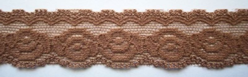 Dim Cocoa 1 1/4" Stretch Lace