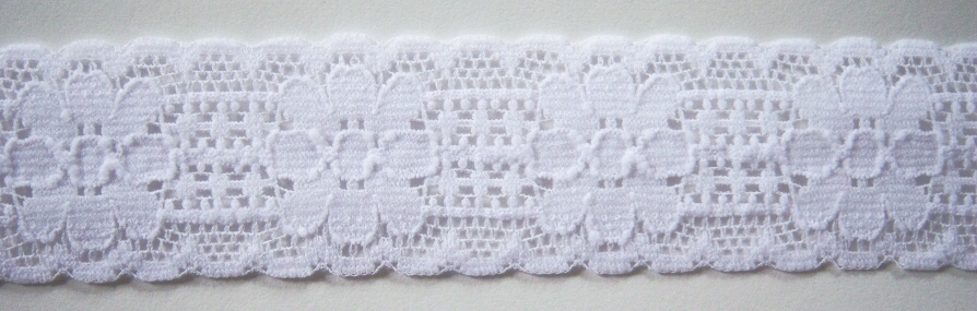 White 1 3/16" Stretch Lace