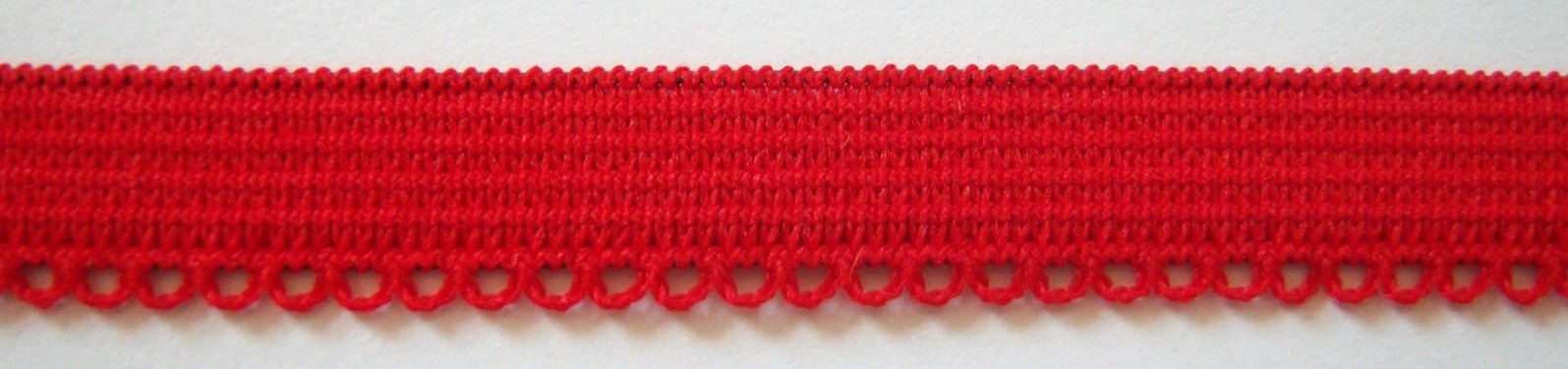 Red 3/8 Inch Picot Elastic