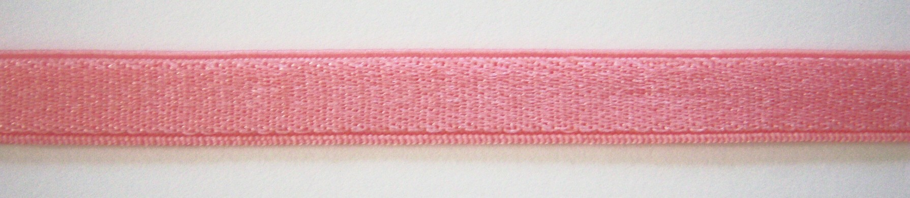 Shrimp Satin 3/8  Inch Sponge Back Elastic