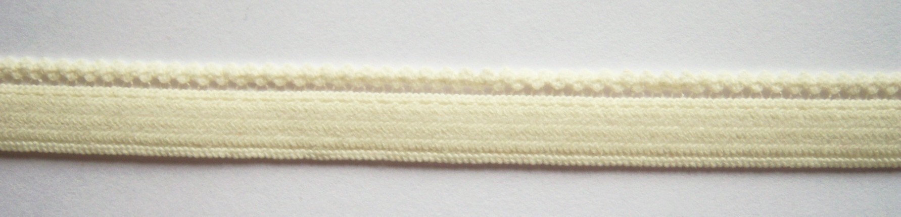 Cream 3/8 Inch Picot Elastic