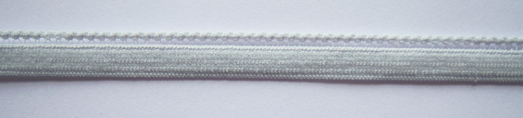Pearl Grey 3/8 Inch Picot Elastic