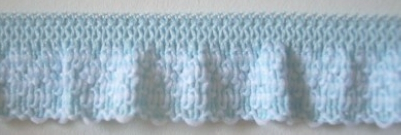 Blue 5/8 Inch Ruffled Elastic